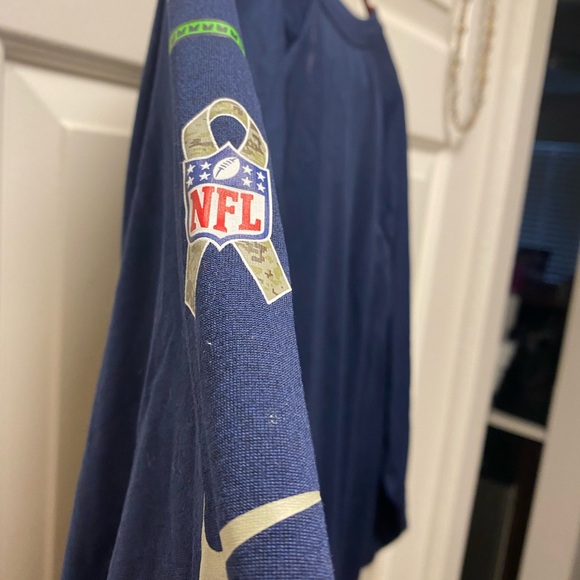 Nike Dri Fit T-shirt Women’s L Camo & Blue Seahawks Military Size XXL - Picture 6 of 12